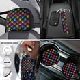 thumbnail image 4 of Uorisanigo Colorful Dog Paws Car Seat Cover Split Covers for Women Men,Shoulder Strap Protector Steering Wheel Covers Armrest Cushion Headrest Gear Shift & Handbrake Covers Cup Holder KeyChain,18PCS, 4 of 7