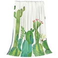 thumbnail image 2 of Pofeuu Cartoon Cactus Print Ultra-Soft Micro Fleece Blanket,for Bed Or Sofa,All Season Throw Blankets Flannel Blanket-60"x50", 2 of 7