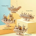 thumbnail image 4 of Rolife 3D Wooden Puzzle Ship Model 7.5" Cruise Ship 145 pcs, Collectible Display Building Kits Gift for Teens and Adults, 4 of 6