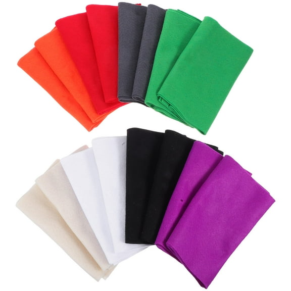 WEUVEB 16Pcs Colored Felt Fabric Sheets Soft Non Woven Material for DIY Sewing Patchwork Crafts