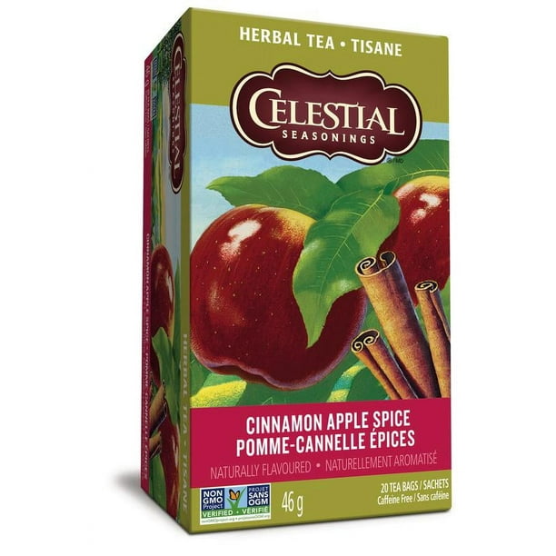 Celestial Seasonings Pomme-Cannelle Épices 46 g X 20 Sachets, Tisane