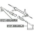 thumbnail image 2 of Febest STEERING TIE ROD END RIGHT # 0121-GSU40RH OEM 45460-49055, 2 of 2