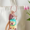 thumbnail image 6 of Almencla Cartoon Keychain Pendant Cute Capybara Keychain Purse Decoration Charms Accessory,Lovely Resin Keyring for Women Men Boy Girl Dinosaur head, 6 of 8