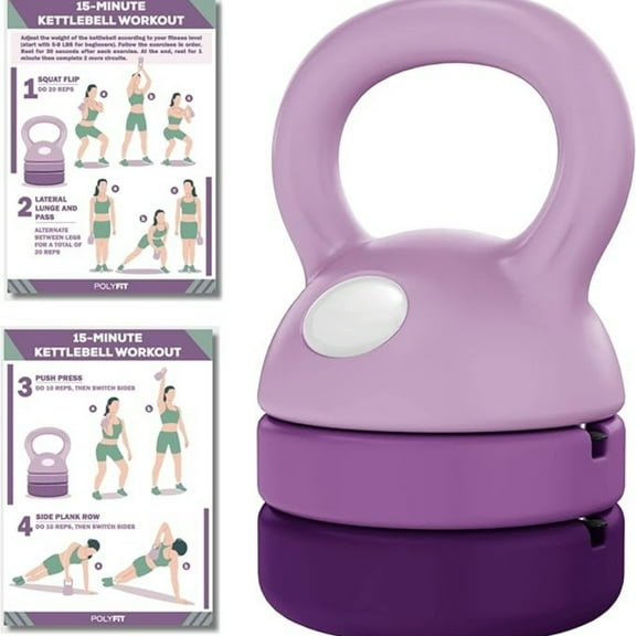 Adjustable Kettlebell | 5 lb - 12 lb | Kettlebells Weights Set for Home Gym | Kettle Bell Sets for Women at Home