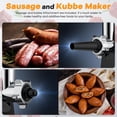 thumbnail image 4 of CHEFFANO Life Electric Meat Grinder, 2000W Max Sausage Stuffer Maker, Vegetable Cheese Grater with 3 Shredder Slicer Blades, 2 Blades, 3 Plates, Saus, 4 of 9