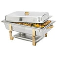 thumbnail image 5 of Stainless Steel Chafer 8 Quart - Full Size Hotel Pan - Catering Buffet Server - 201 Series with Accents - Banquet & Hotel Food Warmer, 5 of 5