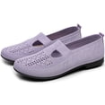 thumbnail image 4 of Wensltd Women Solid Color Breathable Knitted Ballet Flats Comfy Lightweight Round Toe Casual Walking Shoes, 4 of 8