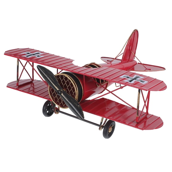 ETHZZLE Lightweight Red Metal Aircraft Model Plane for Desktop and Shelf Display