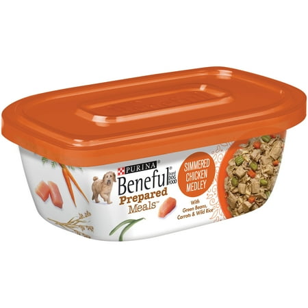 Purina Beneful Prepared Meals Simmered Chicken Medley Dog Food 10 oz. Plastic Tub