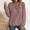 #1594-Rose Gold, variant on Craaazy Womens Shirts Half Zip Sweatshirts Long Sleeved Crew Neck Solid Color Top Gifts