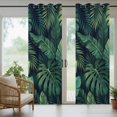 thumbnail image 1 of Outdoor Waterproof Patio Curtain 108" Length-1 panel,Tropical Monstera Palm Leaves Outside Privacy Curtains Blackout Grommet Drapes for Porch Pergola,Watercolor Green Plants, 1 of 8