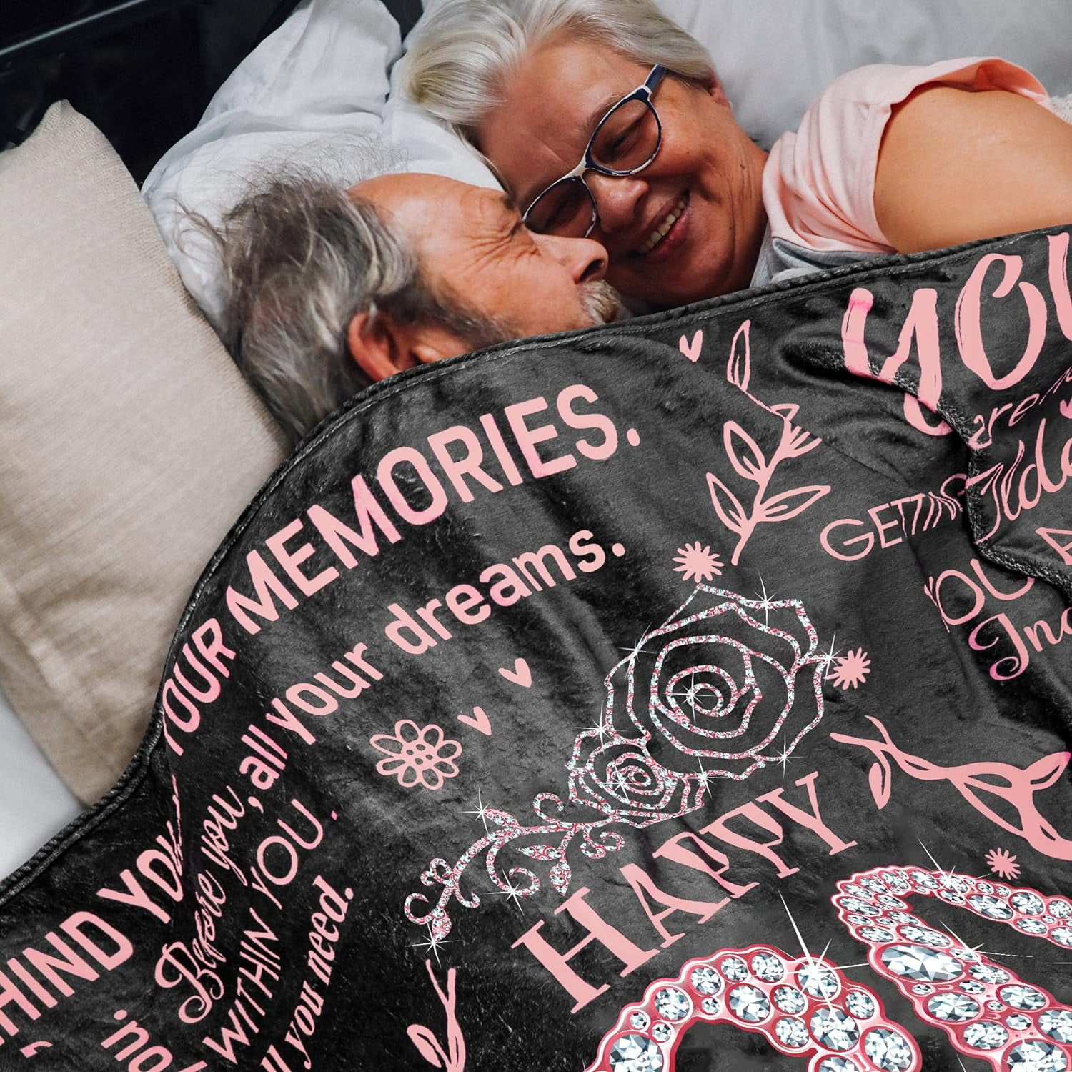 80. Geburtstag Decke 152x127 Cm – Flauschige Flanell-Decke, Personalisiertes Geschenk Für Oma, Opa, Eltern