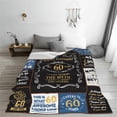 thumbnail image 2 of 60th Birthday Gifts for Men, 1966 Birthday Gift for Him, 60 Year Old Blanket 60"x80", Christmas Fathers Day Blanket for Dad Papa Grandpa Husband Uncle, 2 of 9