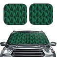 thumbnail image 2 of Yiaed Mint Bird Feathers Print Car Front Windshield Sun Shade,Foldable Anti-UV Car Sunshade for Front Window for Most Vehicles-Large, 2 of 5