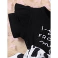 thumbnail image 5 of LMLYSoH Baby Girl Summer Romper, Short Sleeve Round Neck Bow Front Patchwork Skirt Bodysuit, 5 of 9