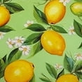 thumbnail image 6 of HAOXIT Lemon Round Tablecloth, Green Tablecloths, Washable Indoor/Outdoor Floral Pattern for Anniversary, Christmas, Wedding Party 38-42, 6 of 8