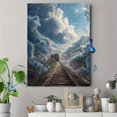 thumbnail image 4 of Qisvanset 12x16 Inch Field with Wildflowers & Tree Canvas Print Wall Art, 4 of 5