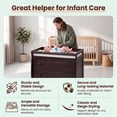 thumbnail image 5 of ELLEGHT 3-Drawer Dresser Changer, Changing Table, Nursery Dresser with Safety Belt, Guardrails & Changing Top for Baby Nursery in Brown, 5 of 8