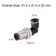 thumbnail image 2 of 2 Finales de tubo de 8 mm, codos de bloqueo por empuje, unión de bulbo en forma de L M16, accesorio de aire, 2 of 3