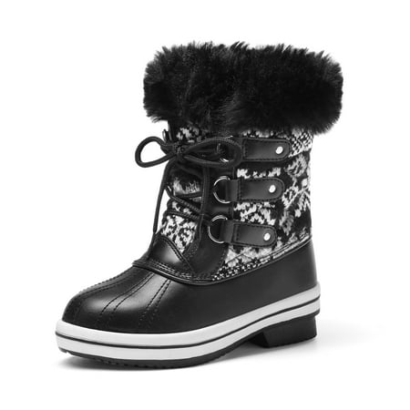 

Dream Pairs Girls Mid-Calf Winter Snow Boots for Little Kids/Big Kids SDSB2225K