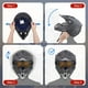 thumbnail image 5 of Casco de moto OUMURS para adultos, moto cross bike con gafas y guantes, color negro, 5 of 9