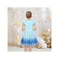 thumbnail image 5 of Sunny Fashion Girls Dress Star Sequin Blue Gradient Sparkly Party Tulle Ruffle Sleeve 7 Years, 5 of 7