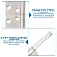 thumbnail image 3 of DRAFIDEEP 4Pcs Durable Hinges for Commercial Restroom Door Hinge Silver, 3 of 8