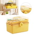 thumbnail image 3 of 3 Layer  Storage Box, Watertight Medical Organizer, Large Capacity Portable First Aid Box for Home & Outdoor Use, 3 of 7
