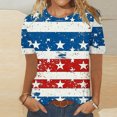 thumbnail image 2 of SELONE Patriotic Camisoles American Flag Clothing O Neck Button Sleeveless Vest Short Tank T Shirt Blouse Tops Fourth of July Outfits Independence Day Apparel Celebrate Independence Day Navy XL, 2 of 4