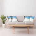 thumbnail image 4 of Ambesonne Beach Throw Pillow Cover 4 Pack, Tropical Island Seashore, 16", Blue White Green, 4 of 7