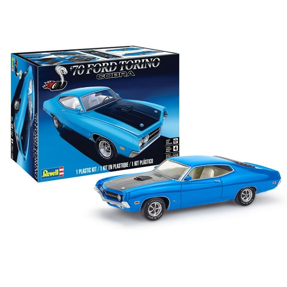 Revell 14534 1970 Ford Torino Cobra 1:25 scale 128-Piece Skill Level 4 Model Car Building Kit