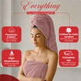 thumbnail image 6 of RIVERSIDE Cotton Large Bath Towels 27 x 54 Set of 4 with 600 GSM Soft Absorbent for Hotel & Spa - Dusky Pink, 6 of 8