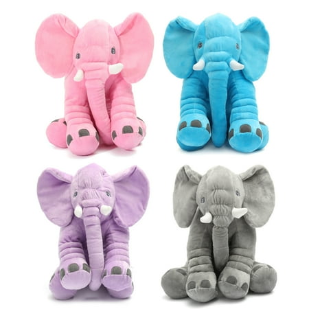 Kids Animal Pillows - Stuffed Animal Cushion Plush Toys Kids Baby Sleeping Soft Pillow Toy Cute Long Nose Elephant Shape Cotton Doll