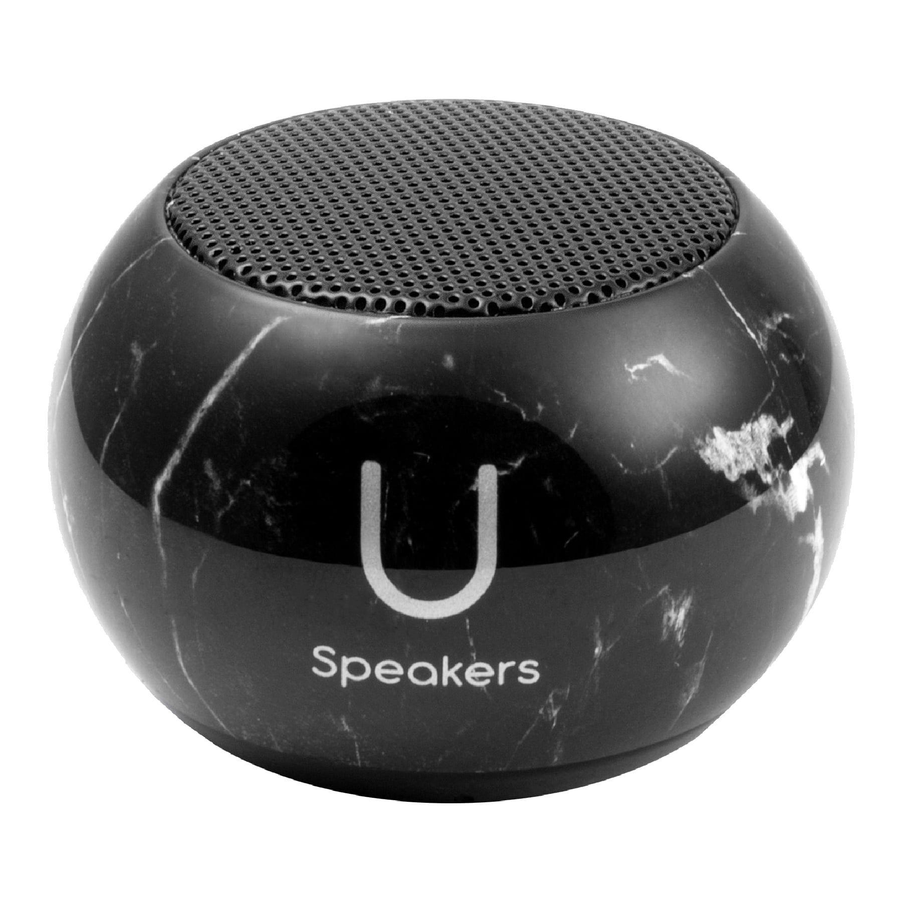Fashionit U Speakers Bluetooth Special Edition Mini Speaker Travel Home Office Bundle with Black Wireless Mouse X3000 G2, & Coordinating Gel Mouse Pad, for Modern Workspace – Black Marble