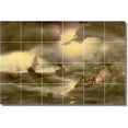 thumbnail image 1 of Ceramic Tile Mural-Ivan Aivazovsky Waterfront Painting 238. 48" w x 32" h using (24) 8 x 8 ceramic tiles, 1 of 3