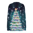 thumbnail image 6 of yoeyez Christmas Sweatshirt for Women Half Zip Up Sweatshirts Loose Round-Neck Xmas Tree Pullover Long Sleeve Holiday Gift Tops, 6 of 6