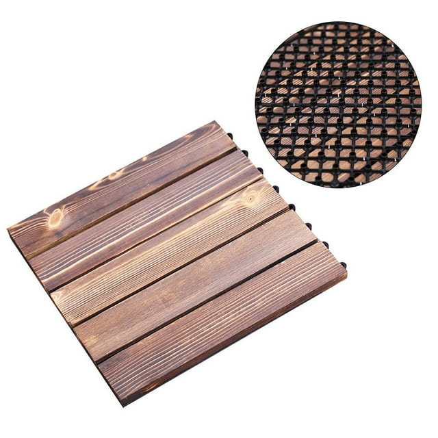 CNKOO Assorted Color Interlocking Deck Tiles Synthetic Material Easy DIY Installation for Patios and Pools 12x12 Inches