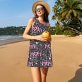 thumbnail image 3 of Xecao Robes d'Été pour Femmes Robes Décontractées de Plage Sans Manches T-Shirt Robe Évasée avec Poches, 3 of 7