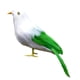 thumbnail image 1 of Adornos de pájaros artificiales Figura de simulación de pájaro en miniatura para exteriores e interiores del hogar 1-blanco verde, 1 of 8