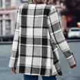 thumbnail image 7 of Yuwull Women'S Plaid Open Front Waterfall Long Sleeve Collar Jacket Cardigan Coat Trendy Fall Jacket Outerwear, 7 of 7