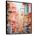 thumbnail image 2 of Designart "Colorful Abstraction Of Factory I" Factories Floater Framed Canvas Wall Art, 2 of 5