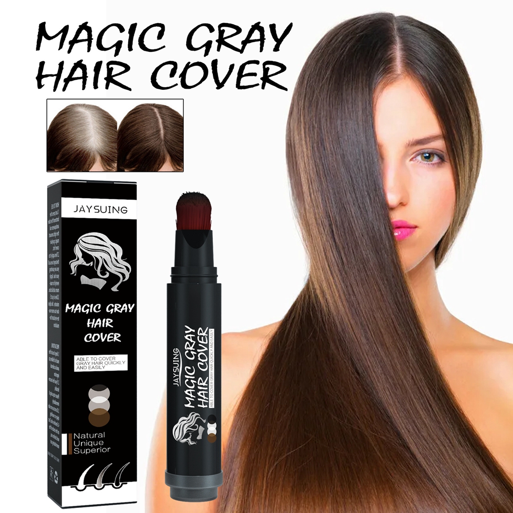 Aosijia Brown Hair Dye Pen Instant Gray Root Coverage Hair