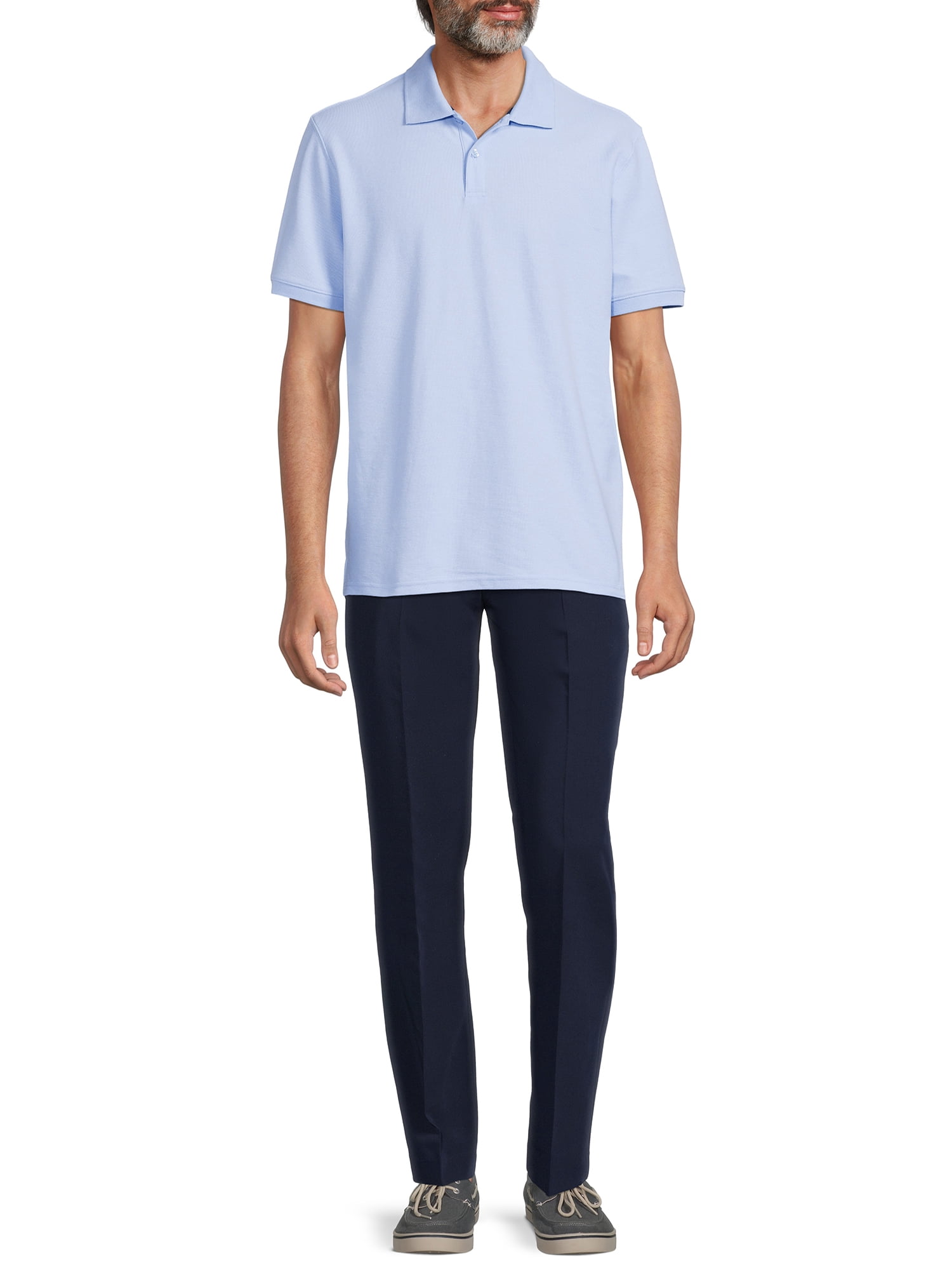 Wonder Nation Young Mens School Uniform Short Sleeve Pique Polo Shirt, Sizes S-XL