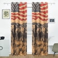thumbnail image 2 of African Elephants and American Flag Blackout Curtains 84 inch Length 2 Panels Grommet Drapes for Bedroom Living Room 84x55, 2 of 6