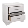 thumbnail image 6 of Glamorous White Finish and Sliver Glitter Queen Bedroom Set 4pc Platform Bed Dresser Nightstand Mirror, 6 of 7