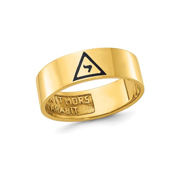 Mens 14K Yellow Gold 14th Degree Grand Elect Masonic Ring (SIZE 10)