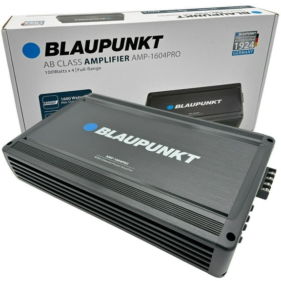 BLAUPUNKT 1604PRO Car Audio 4-Channel Amp Amplifier 1600 Watts Max Peak Power