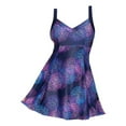 thumbnail image 4 of Maillots de Bain Gainants une Pièce Grande Taille Col en V Sans Manches Robe de Bain pour Femmes, 4 of 5