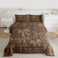 thumbnail image 2 of Feelyou Brown Vintage Bow-tie Twin Comforter Sets, Cute Ribbon Bedding Set, 2 Pieces, 2 of 8