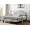 thumbnail image 6 of Queen Upholstered Platform Bed Frame with 47" Tall Adjustable Headboard - Beige - Oliver & Smith - Elizabeth, 6 of 7